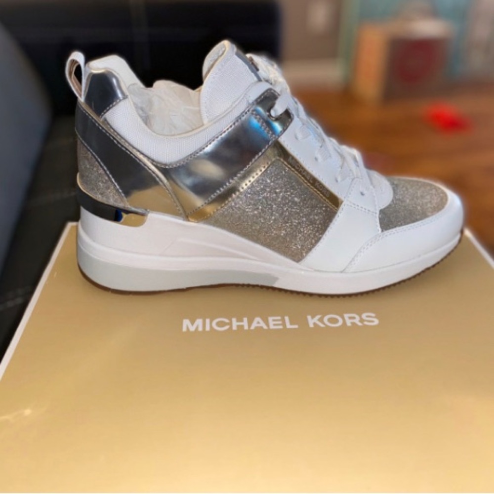 Brand new Michael Kors wedge sneakers